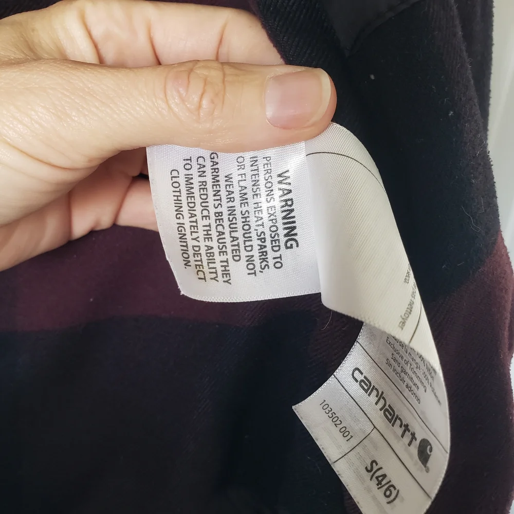 Carhartt Jacket Womens Amoret Black Puffer Coat Quilted #45 - Picture 9 of 12